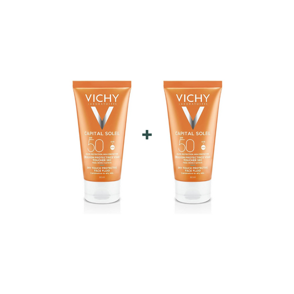 VICHY SUNKIT SPF 50 MATTIFYING DRY TOUCH FLUID FOR OILY SKIN 50ml + 1 FREE